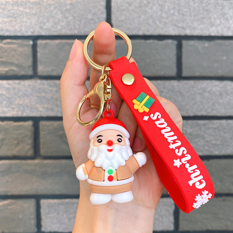 Wholesale Christmas Santa Claus Elk Snowman Keychain