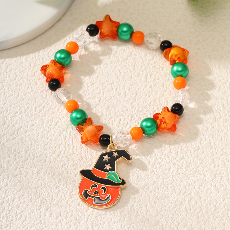 Wholesale  Halloween Pumpkin Orange Bracelet