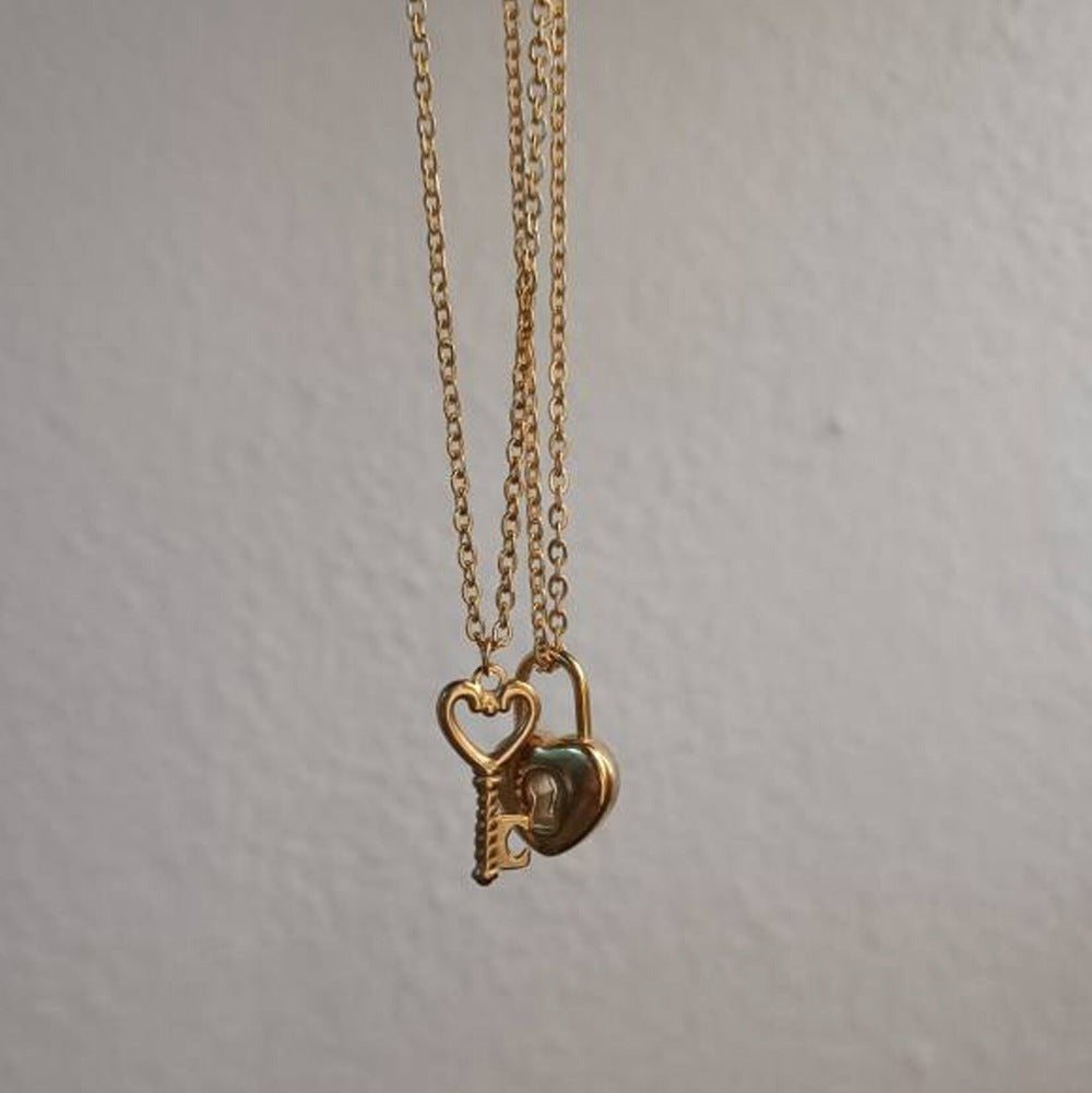 Wholesale Key Shaped Titanium Steel Necklaces