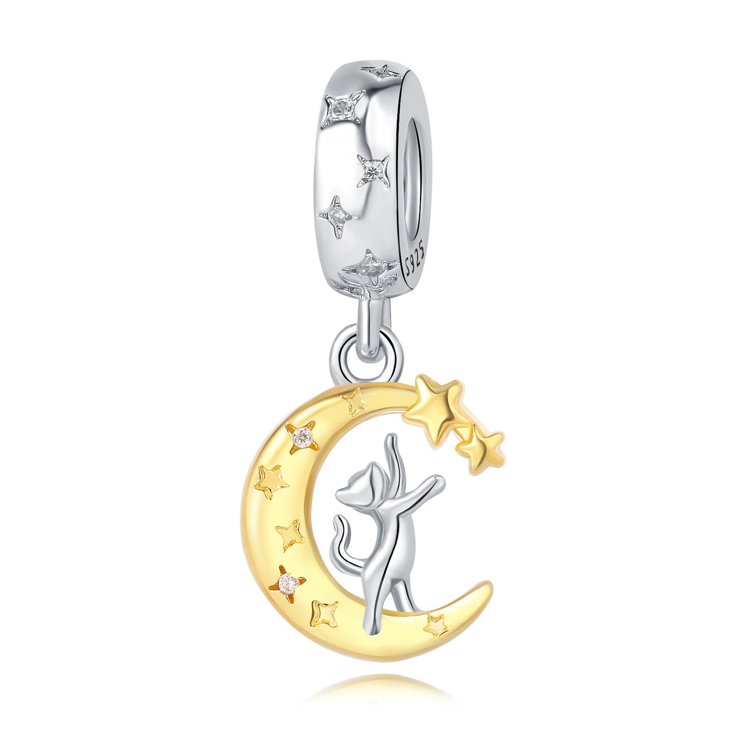 Wholesale Diverse Stars Moon Sun Pure Silver Charms