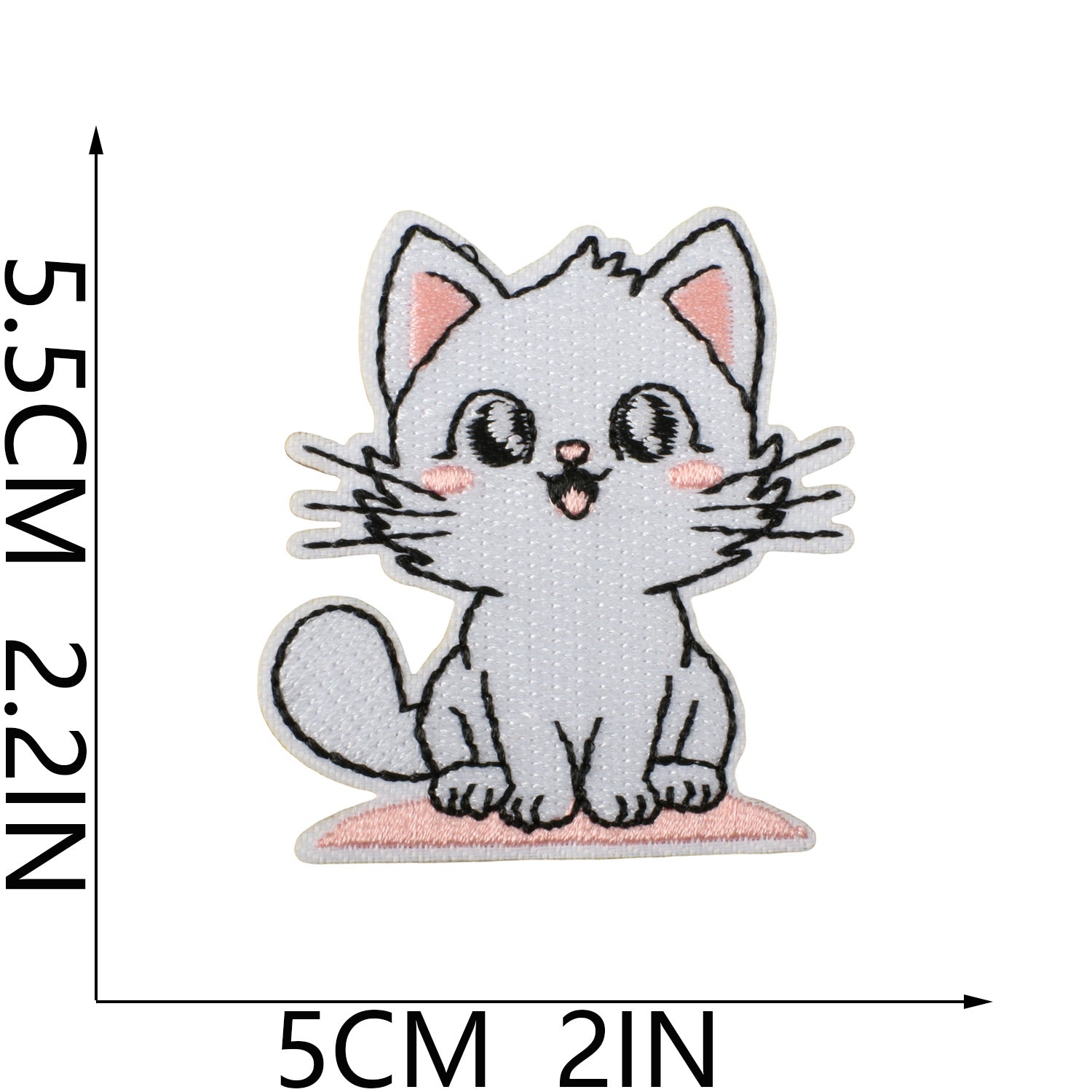 Wholesale Polyester Iron On Embroidery Patch Cat Party Cartoon Kitten Decorative Accent For Clothing Everyday Use