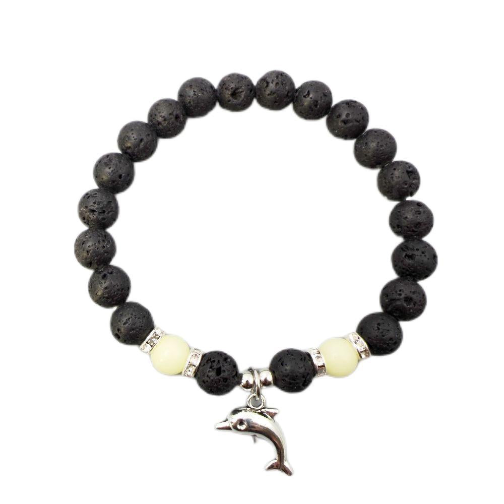 Wholesale  Agate Luminous Jewelry Volcanic  Volcanic Stone Bracelet