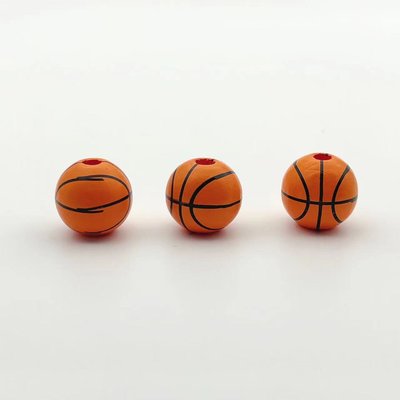 Wholesale Ball Series Printed Wooden Beads