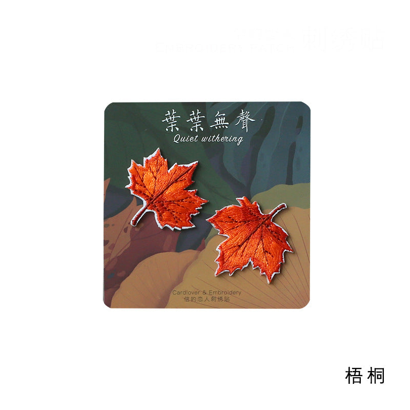 Wholesale Plant Embroidery Sticker Jute Bag Decorative  DIY Patches