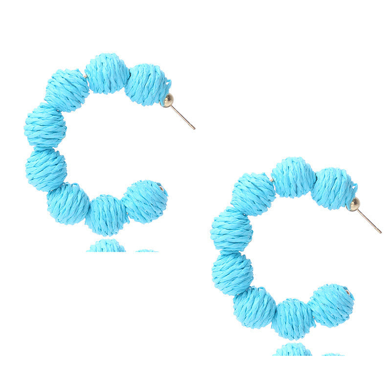 Wholesale Cute Raffia Fashion Vintage Bohemian Earrings