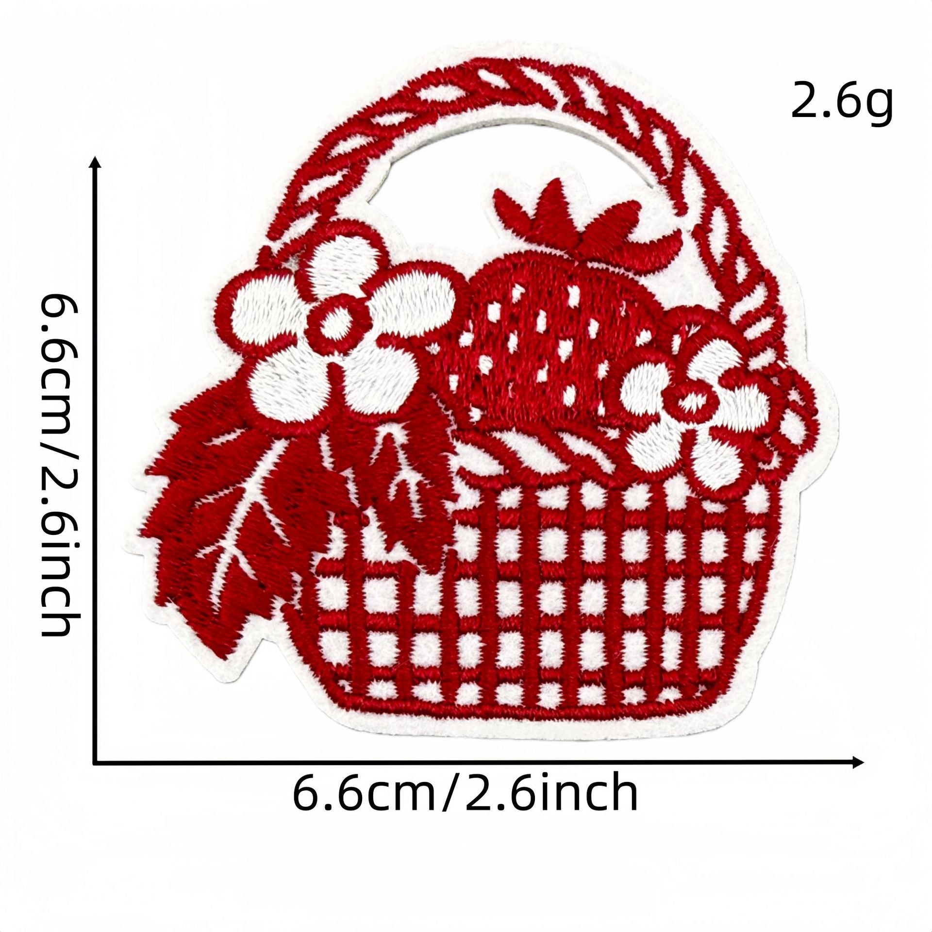 Wholesale Retro Red Valentine Embroidered Fabric Patch Ins Style Clothing Applique For DIY Craft And Resale