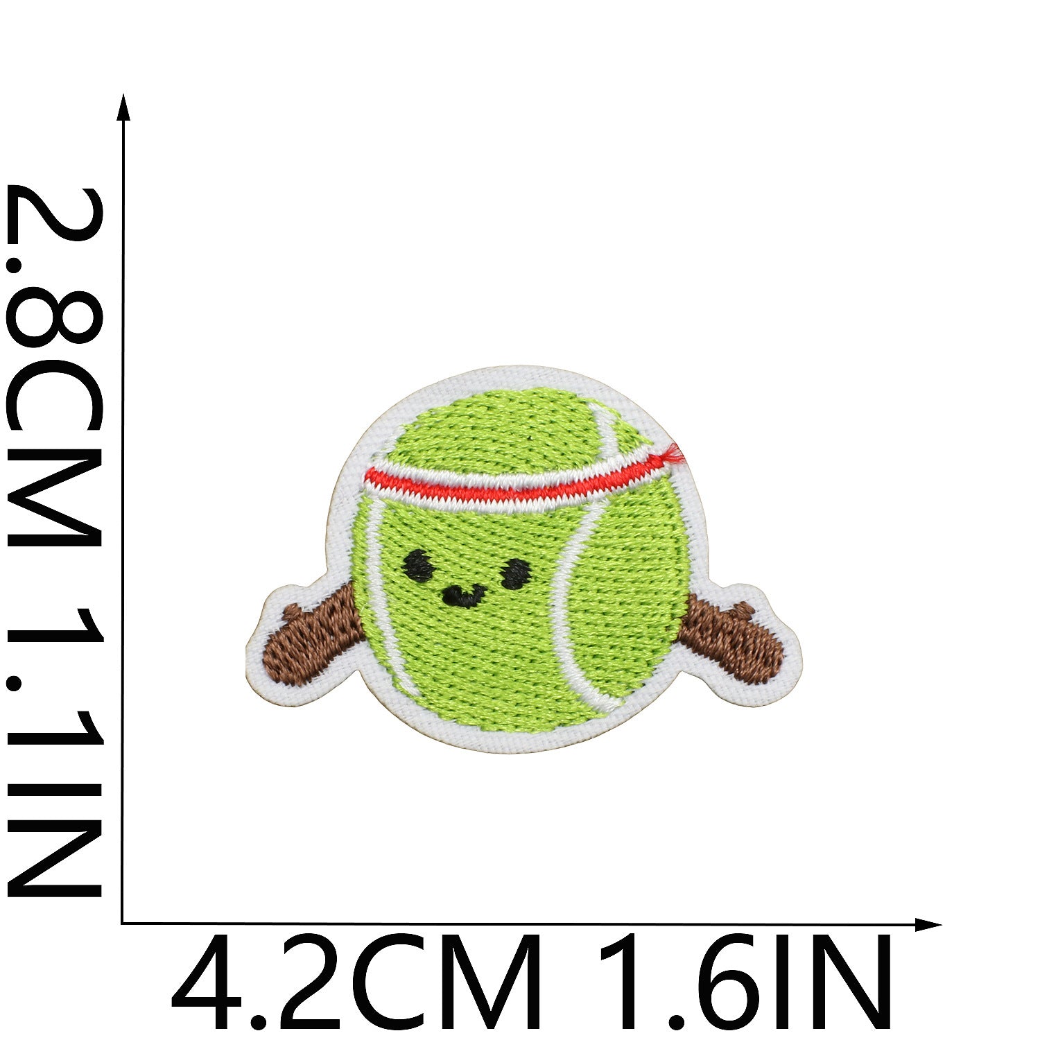 Wholesale Badminton racket embroidered patch