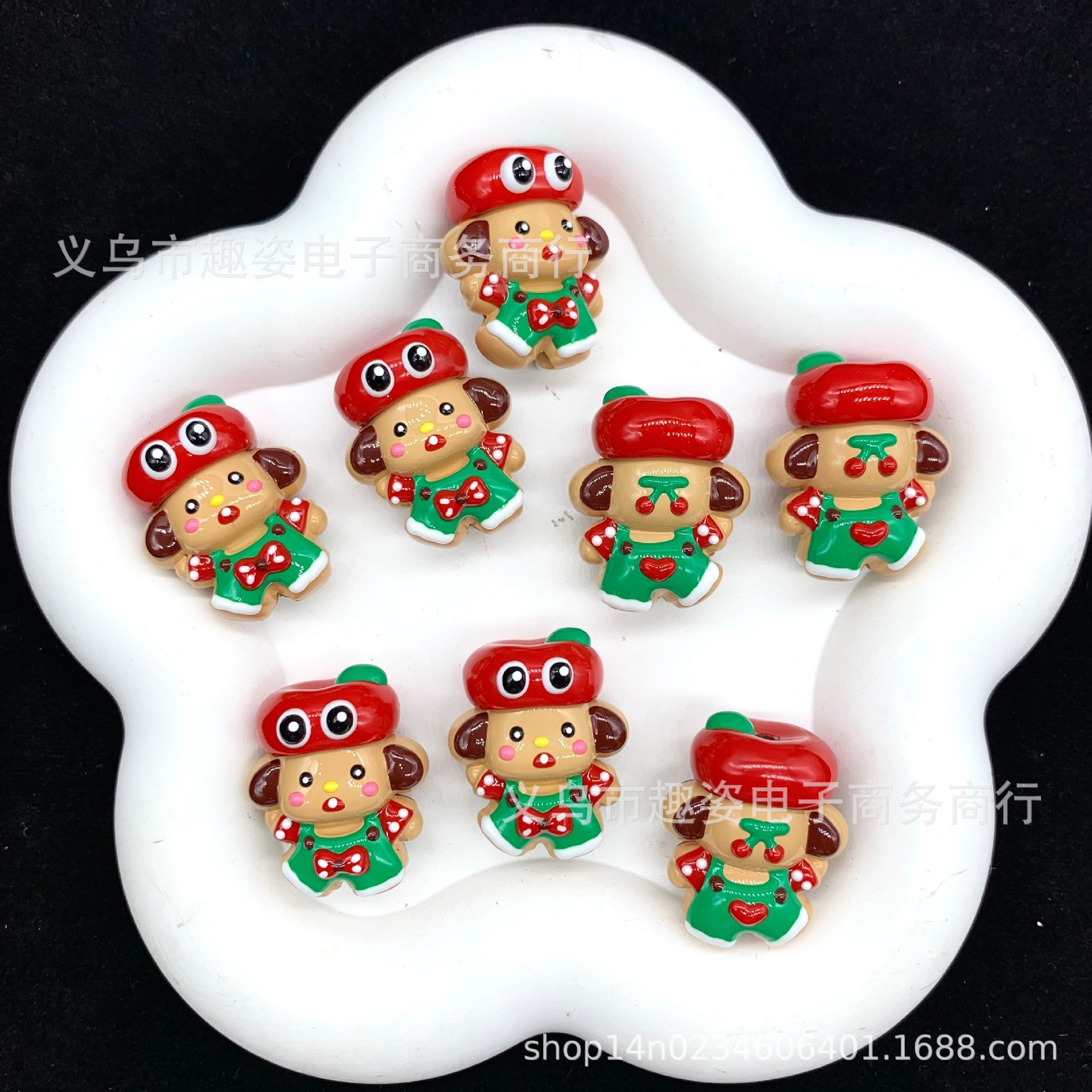 Wholesale 10pcs Cute cartoon dog Acrylic Beads