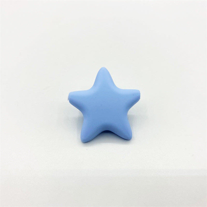 Wholesale10PCS  Pentagram DIY Silicone Beads