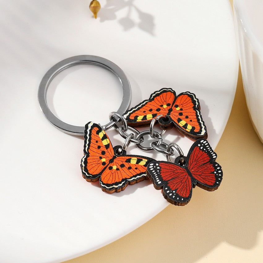 Wholesale of Wooden Butterfly Keychains