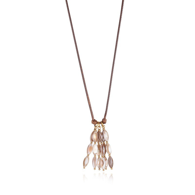 Wholesale Shell Tassel Long Necklace