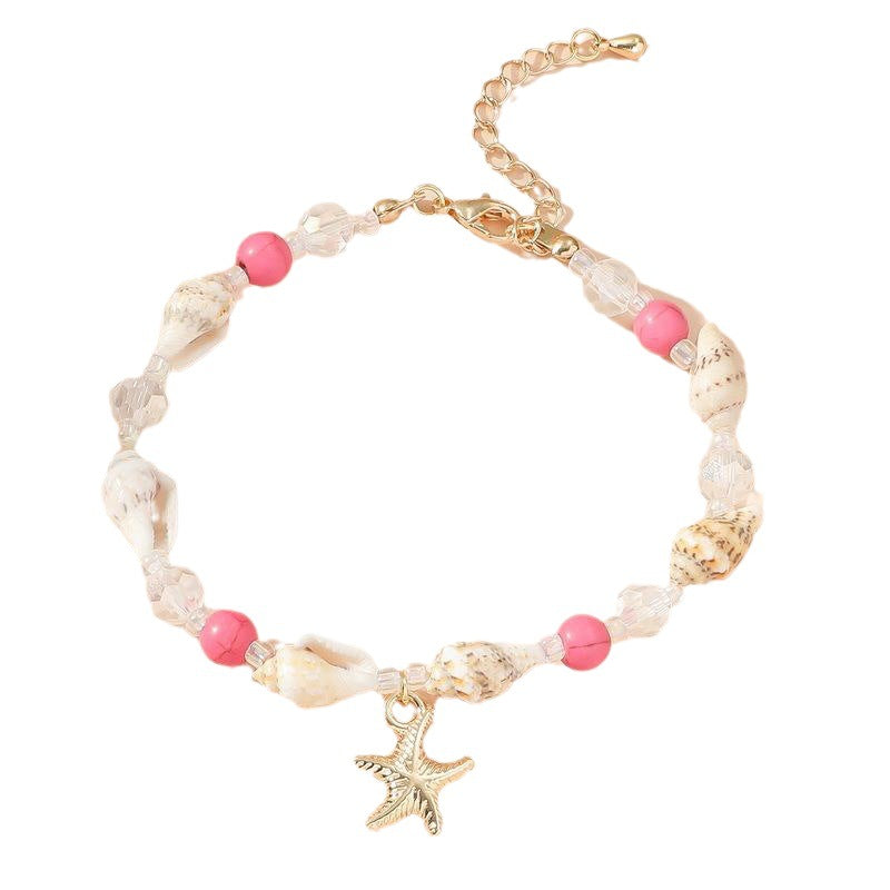 Wholesale Conch pearl turquoise bracelet starfish shell bracelet