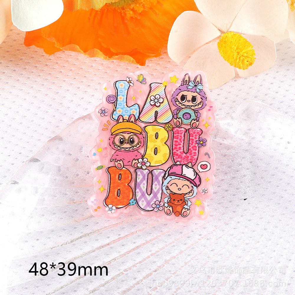 Wholesale 10pcs/ pack cartoon character cute pendant acrylic pin cute DIY accessories