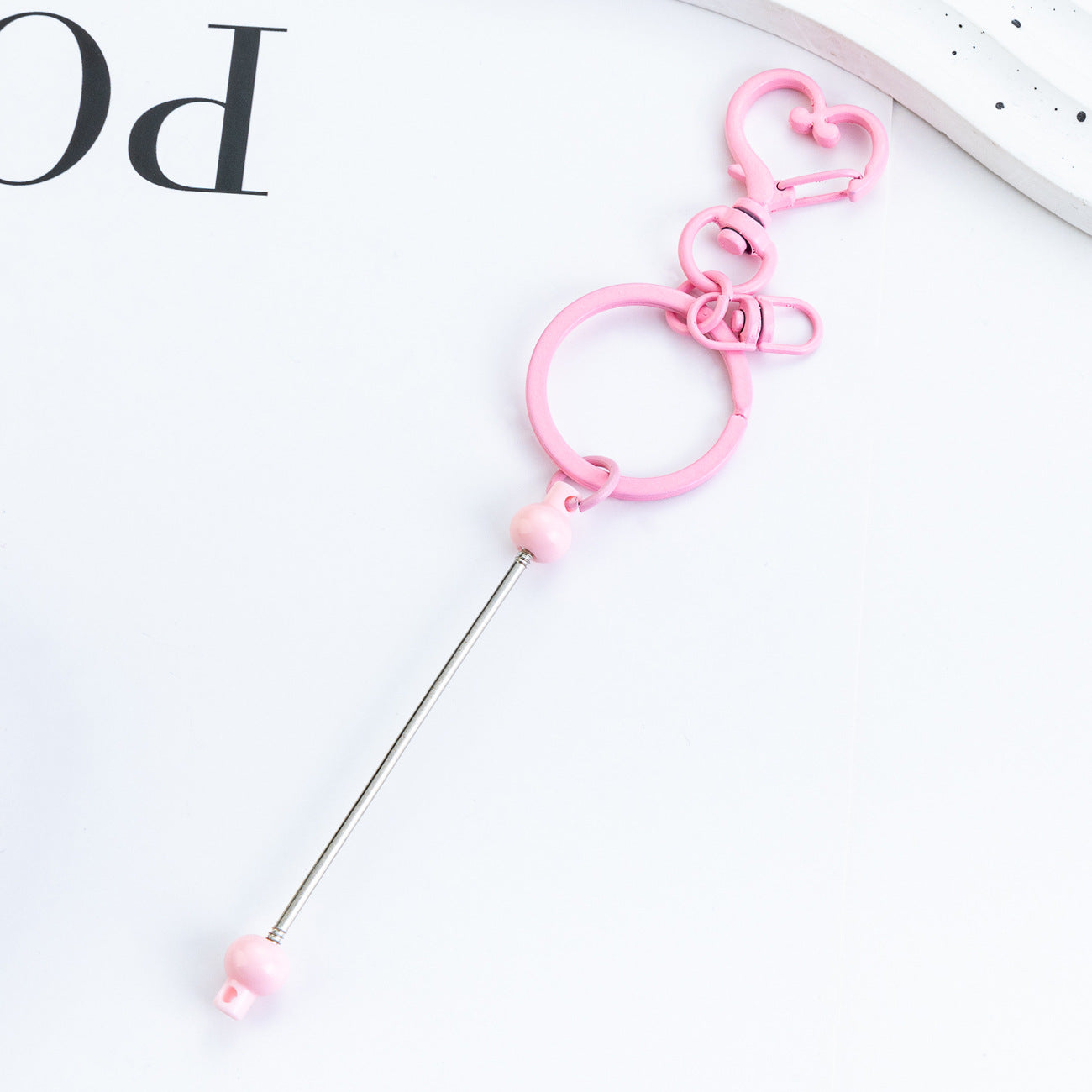 Wholesale DIY Beaded Heart Keychain Pendant Event Commemorative Small Gift Keychain Creative Luggage Pendant Keychain