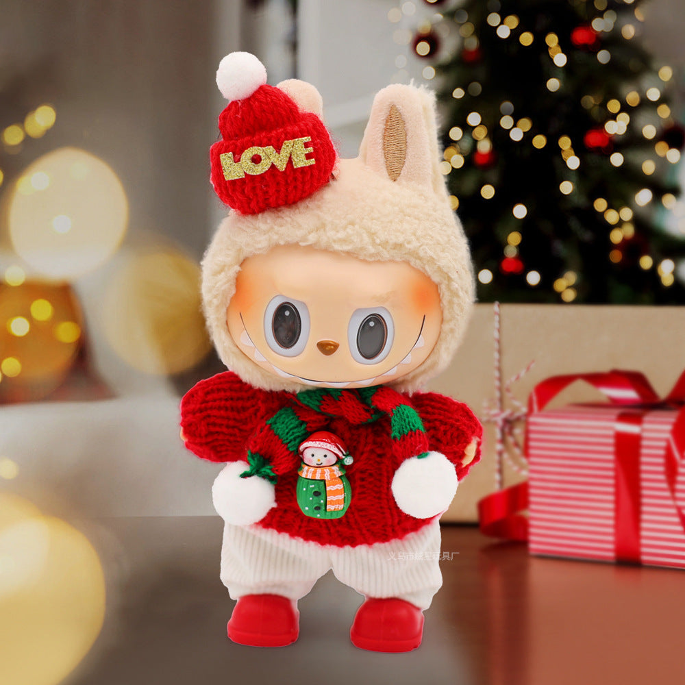 Wholesale 5pcs Christmas doll clothes 17cm keychain clothing set Doll Accessories