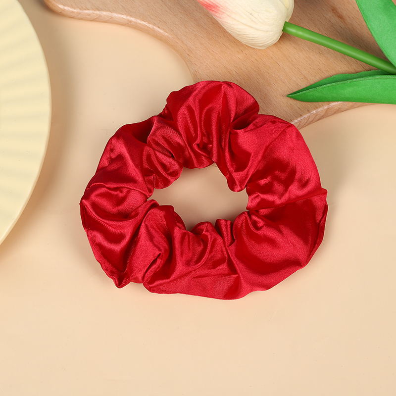 Wholesale 10pcs Solid Color All-match Imitation Silk Ponytail Hair Tie