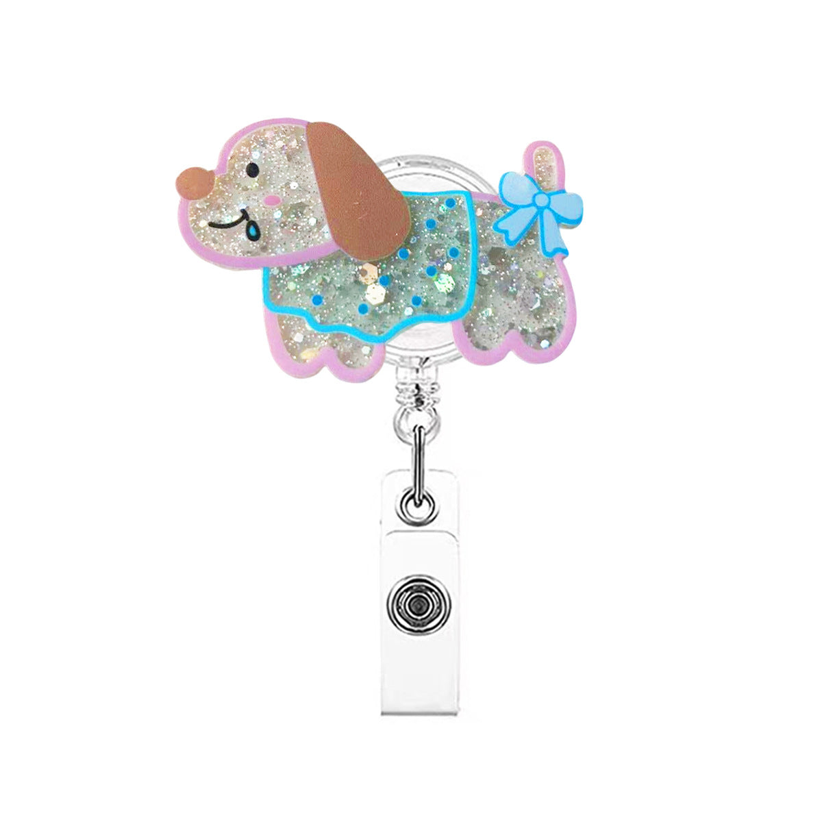 Wholesale Cute cartoon dog Badge Reels
