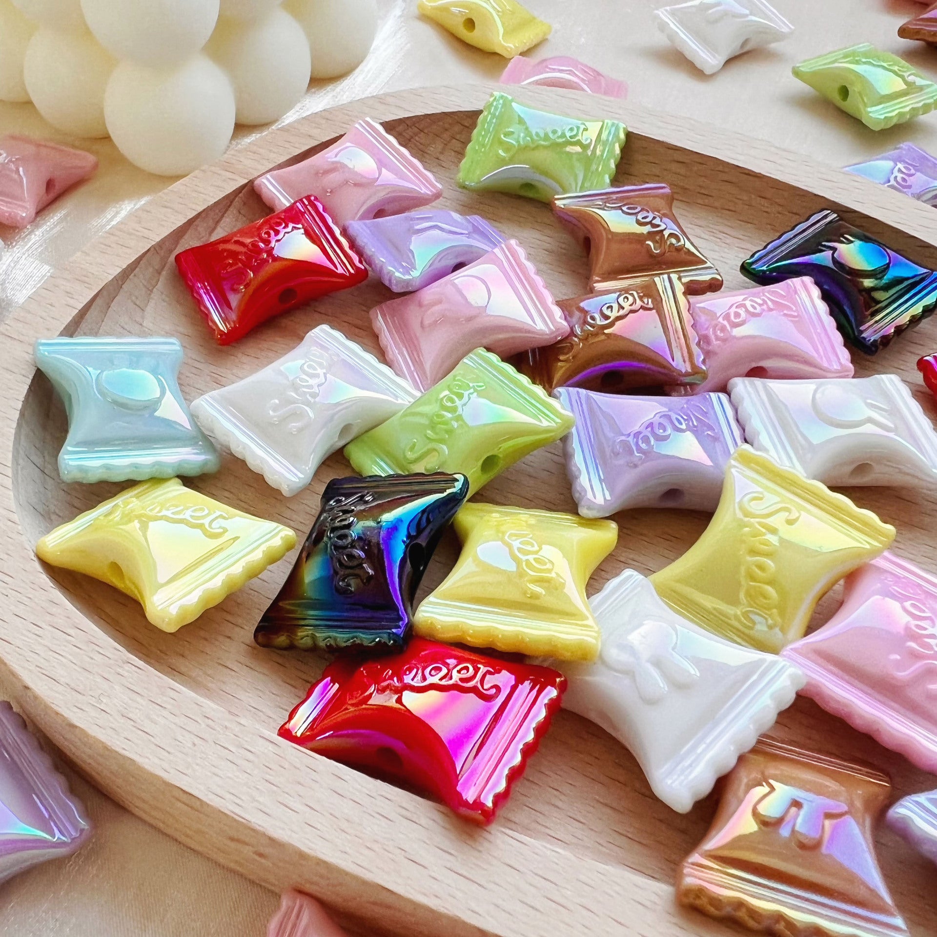 Wholesale 10pcs colorful candies Acrylic Beads
