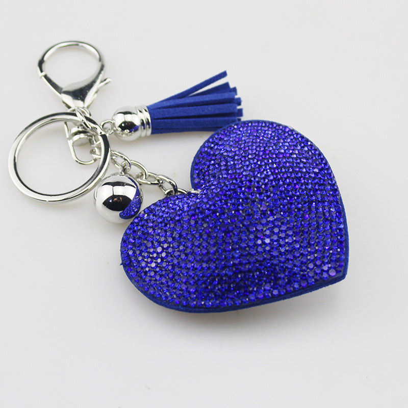 Wholesale Rhinestone Colorful Heart Keychain
