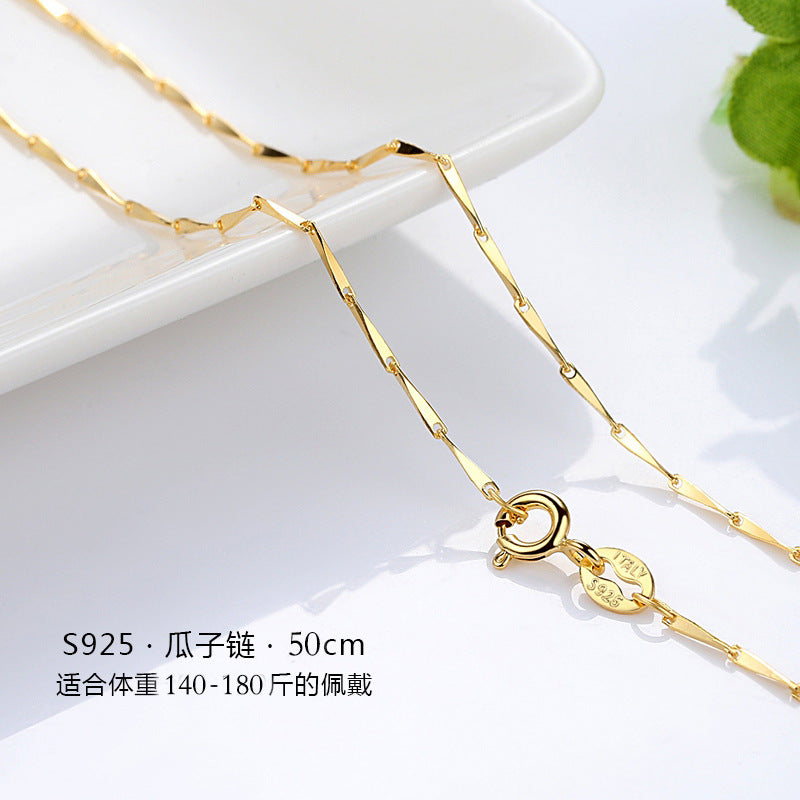 Wholesale Clavicle chain gold plated silver chain bare chain