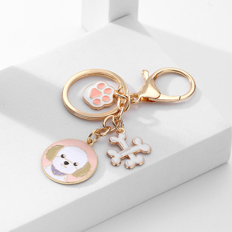 Caricaturas al por mayor de caricatura con llavero de metal de mascota