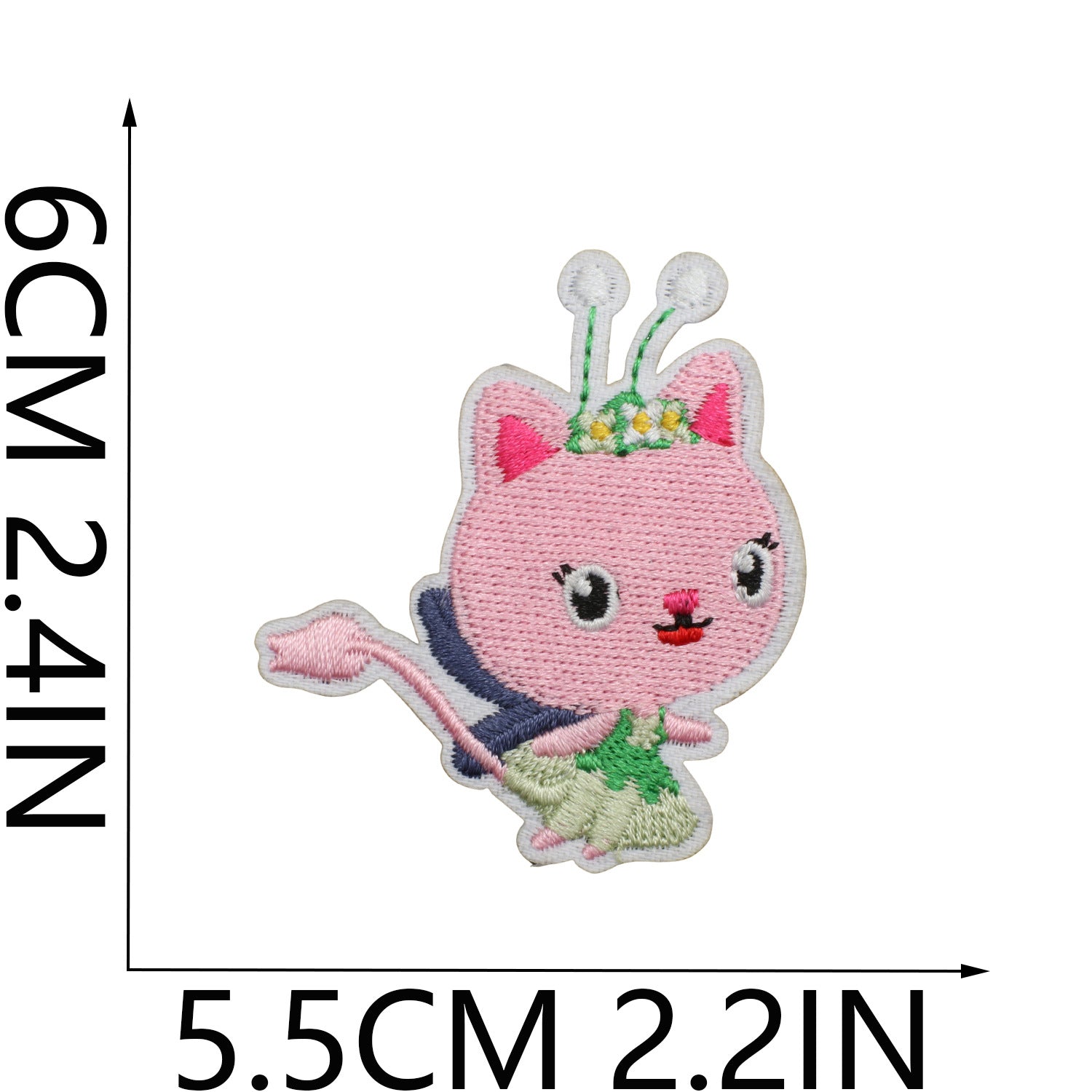 Wholesale Cute Cartoon Cat Embroidery Patch Polyester Thread Sew On Clothing Decoration Fashion Accessory For Girls Resale