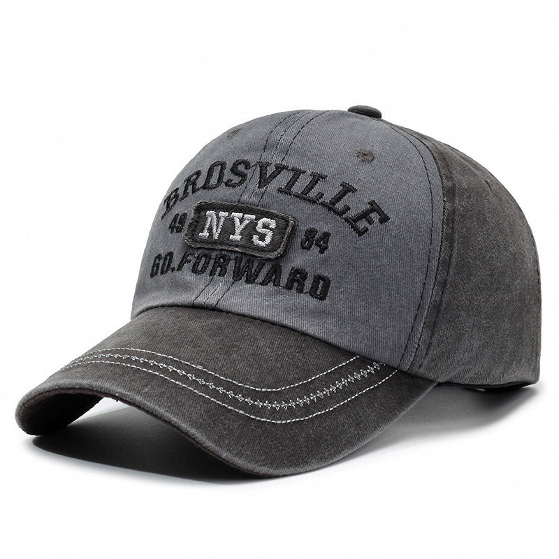 Wholesale New Washed Denim Letter Baseball Cap Embroidered Trendy Letter Cap Outdoor Fashion Personalized