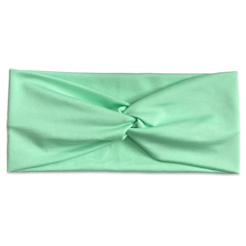 Wholesale Women's Solid Color Cross Hair Band Elastic Wide-brimmed Hair Band Exercise Running Sweat-absorbent Headband