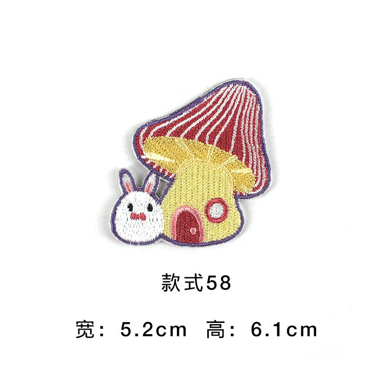 Wholesale Cute Cartoon Embroidered Cloth Patches Self Adhesive Badges For Coat Decoration DIY Craft Supply Gift