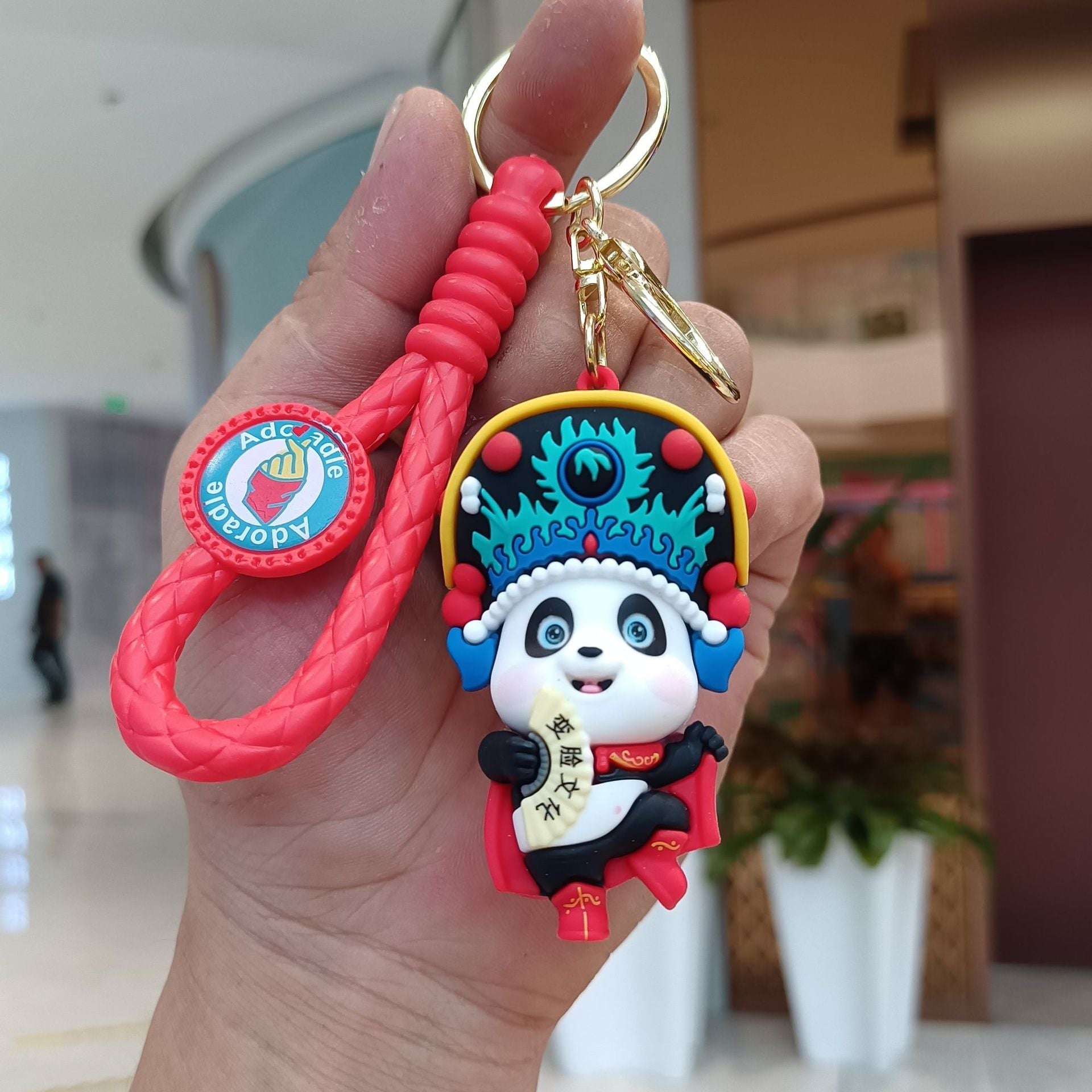 Wholesale Cartoon Beijing Opera Collection Panda PVC Keychain