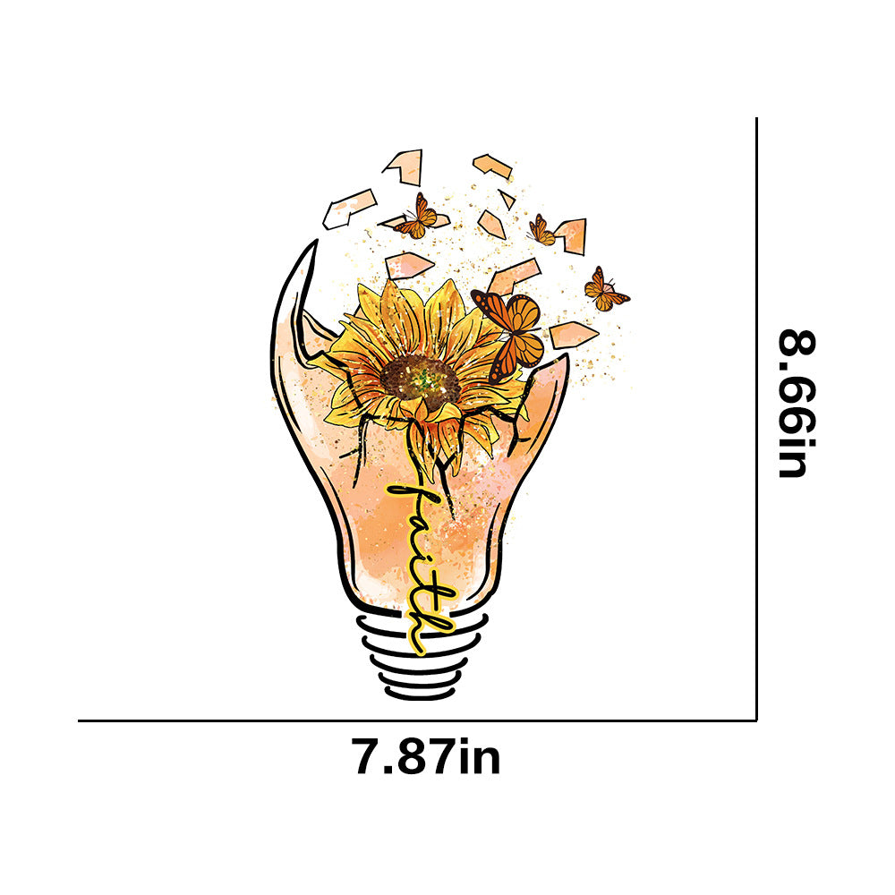 Wholesale 10pcs Butterfly and sunflower print UV DTF Ready to Press Transfers Wraps