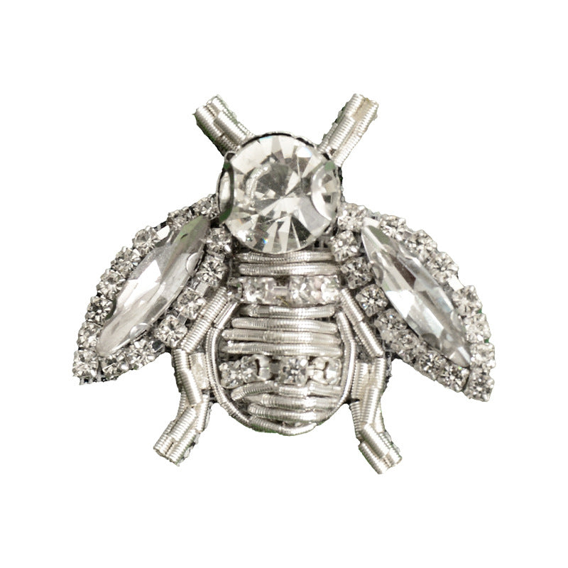 Wholesale DIY Handmade Beaded Cloth Stickers Rhinestones Little Bee Hat Clothes Decoration