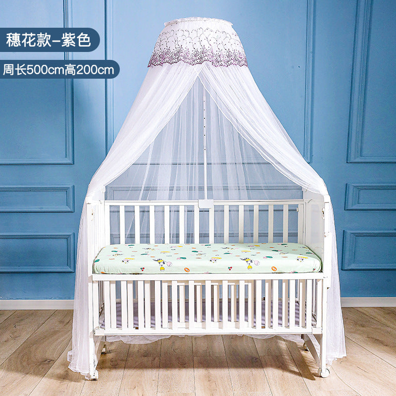 Wholesale Crib Mosquito Cover with Bracket Pole Full Cover Type Free Punch Baby Supplies