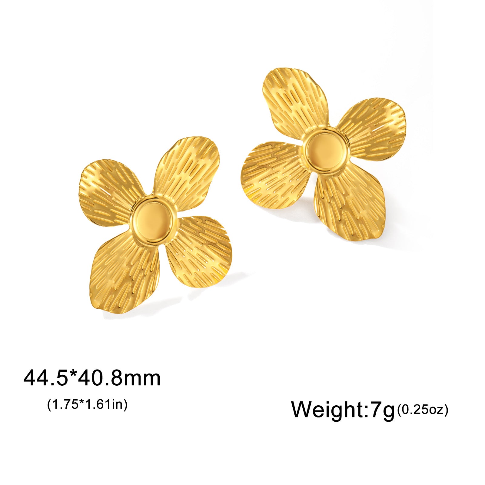 Wholesale Retro exaggerated design petal earrings for women