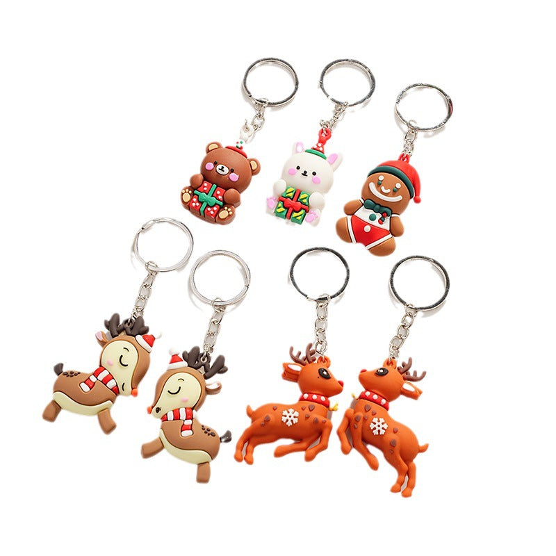 Wholesale Christmas Series Cartoon Animal Keychains