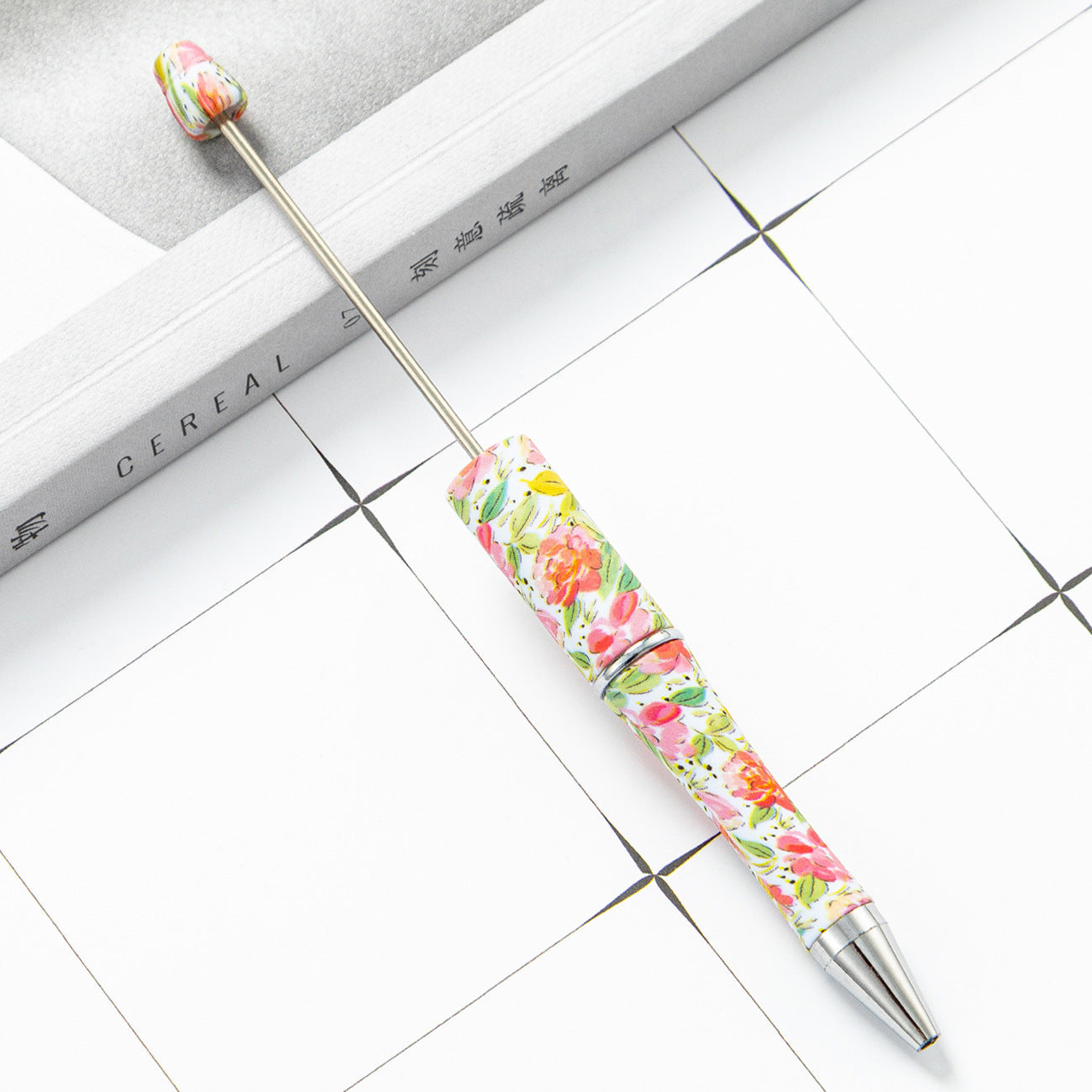 Wholesale Beadable Pens  Floral Butterfly Plastic Pen DIY for Beaded