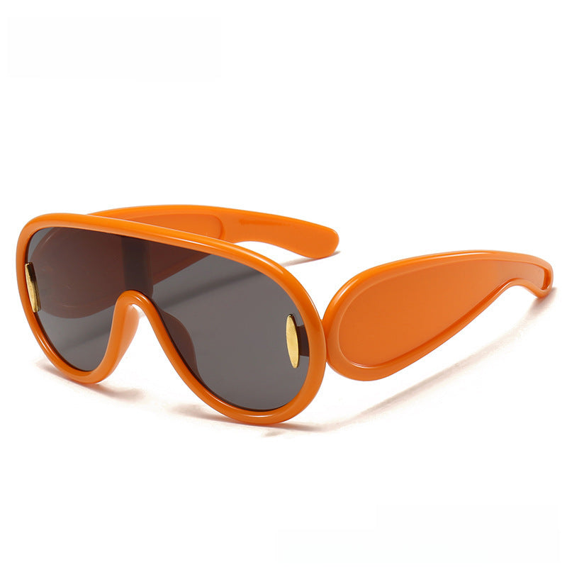 Wholesale  personality cool one-piece children's toad frame hip hop sunglasses