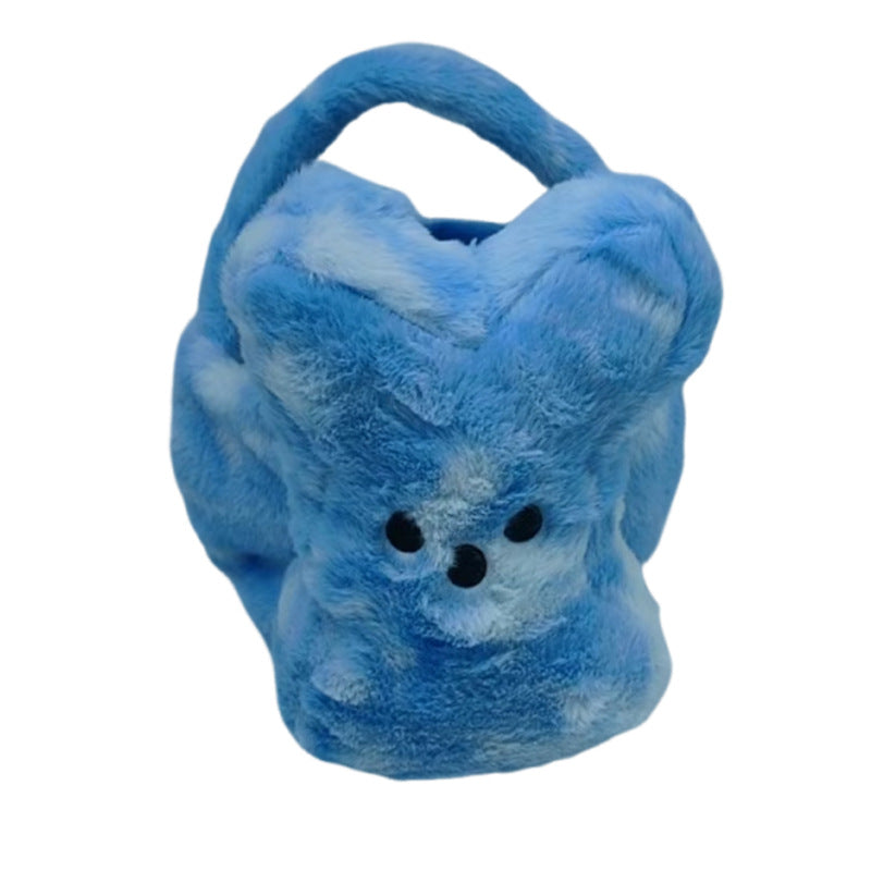 Wholesale Easter Basket Egg Decoration Plush Rabbit Tail Storage Basket