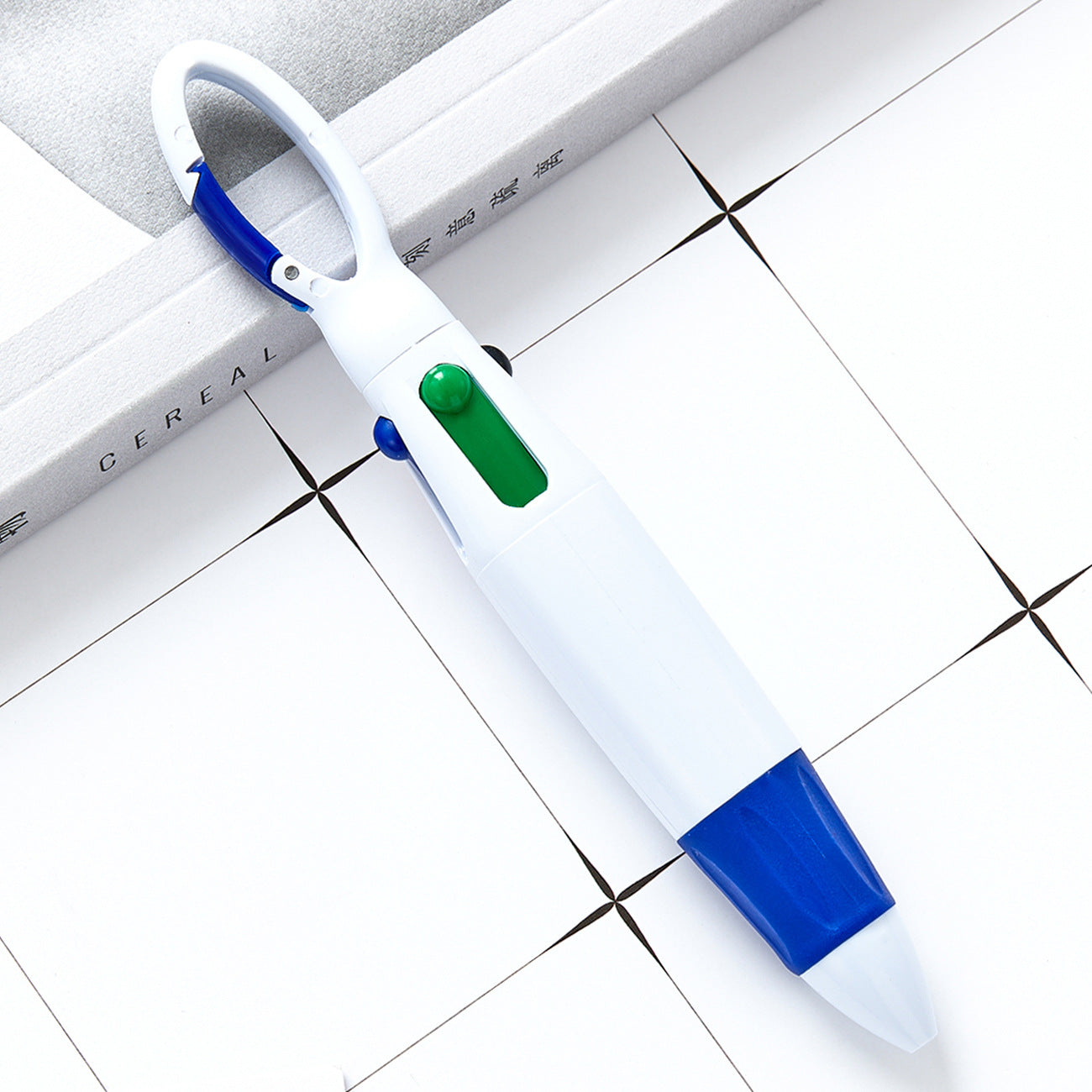 Wholesale Mountaineering Buckle Four Color Jumping Plastic Ballpoint Pen