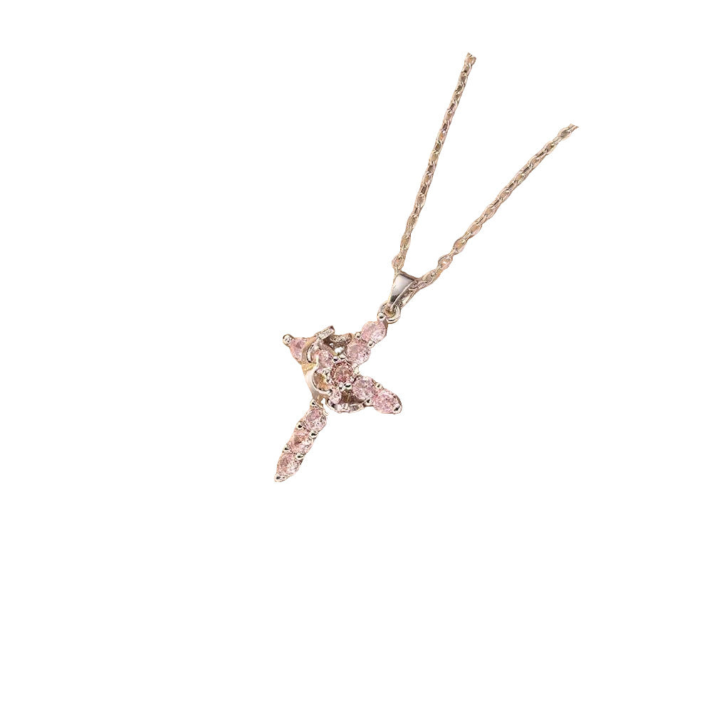 Wholesale Stylish Women' s Necklace with Creative Cross Pendant