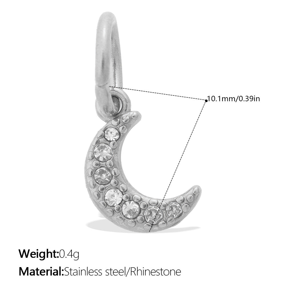 Wholesale Star Moon Angel Diamond Set Necklace Pendant Accessories