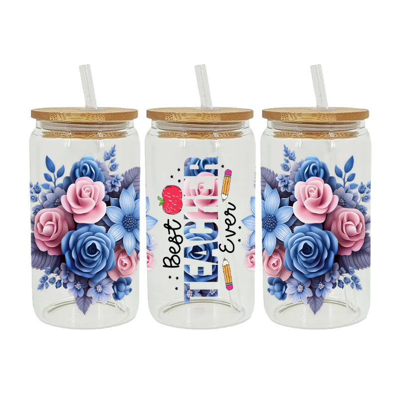 Wholesale UV Transfer Paste Glass Crystal Label Crystal Paste 16OZ UV DTF WRAPS 23cmX11cm