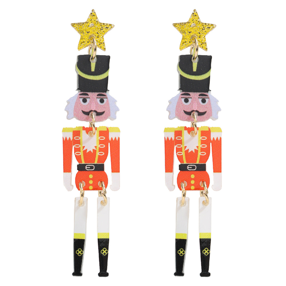 Wholesale 12pcs/pack Christmas Series Nutcracker Soldier Private Soldier Earrings