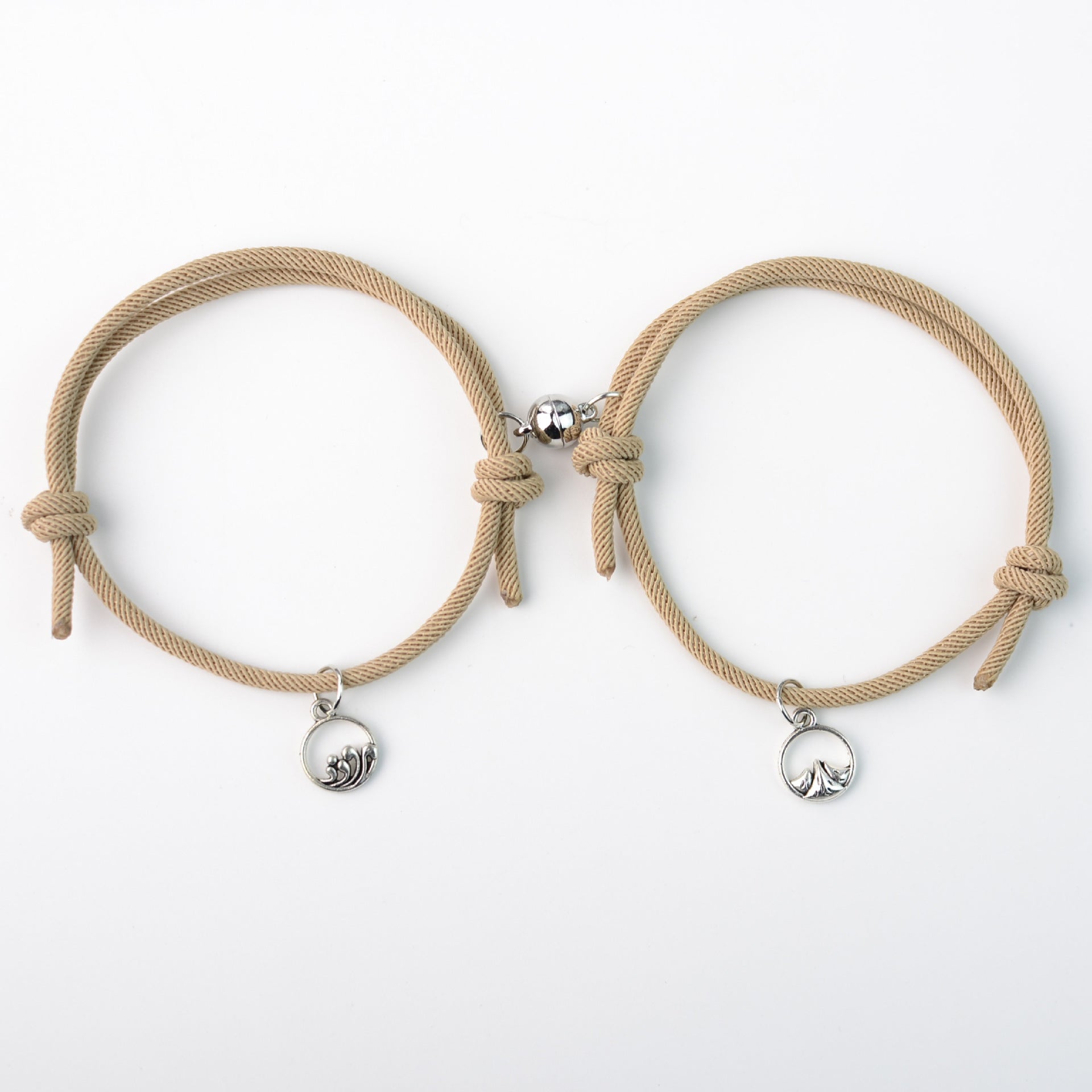 Wholesale  Magnetic Attraction Couple Pair Braided Cord Bracelets