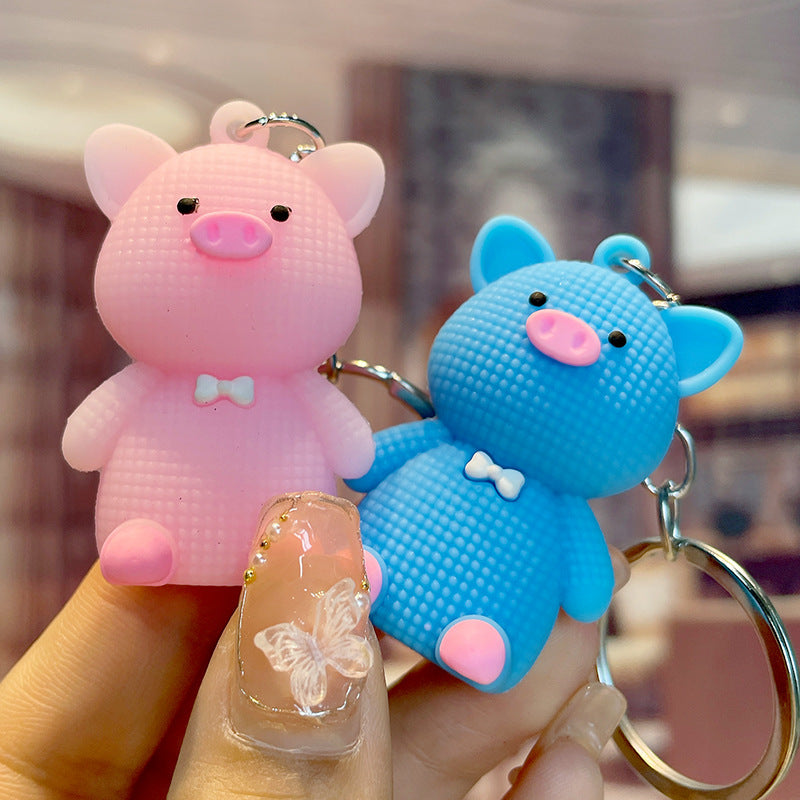 Wholesale Cartoon PVC Pig Keychains