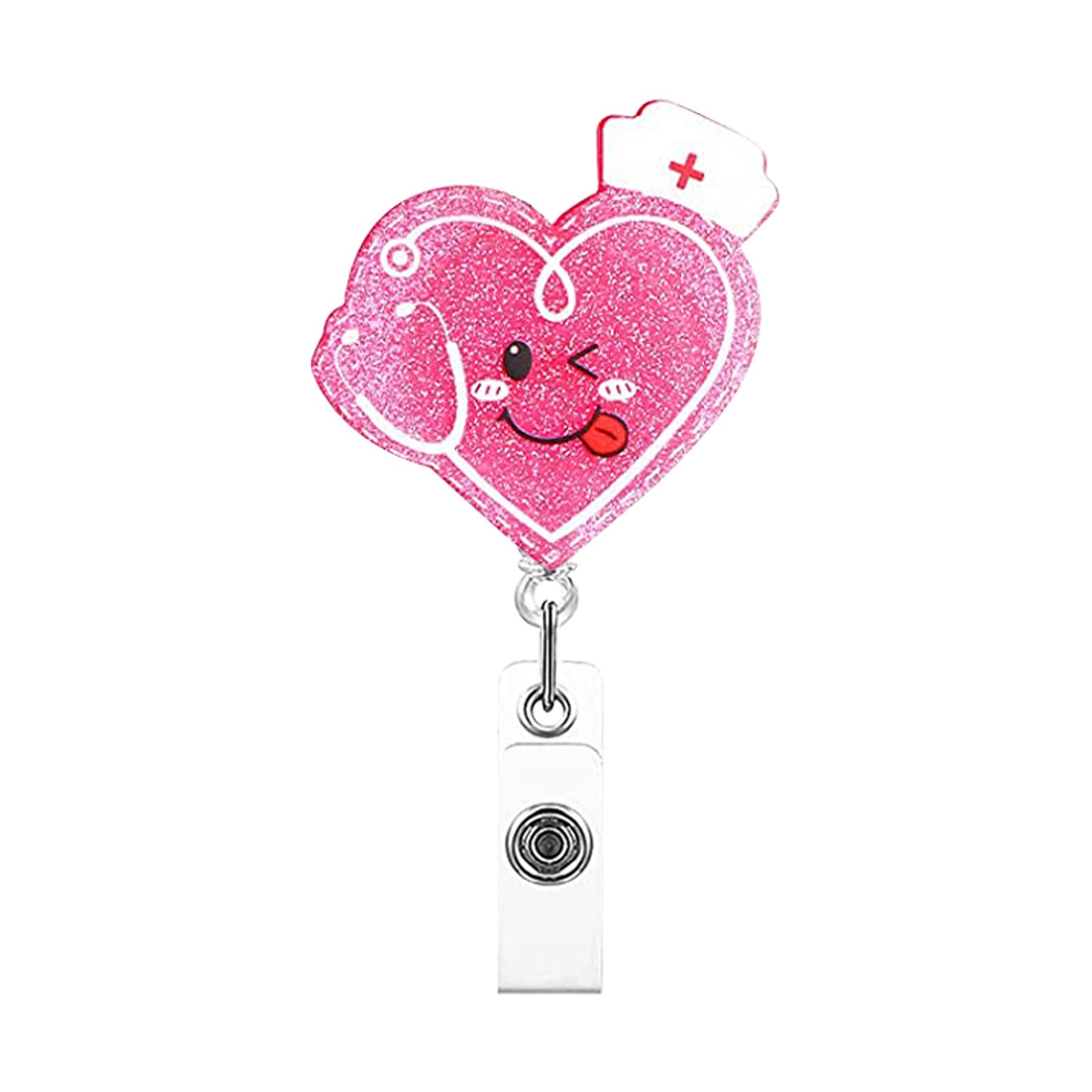 Wholesale Badge Reels Acrylic Womb Love Clothes Retractable Keychain