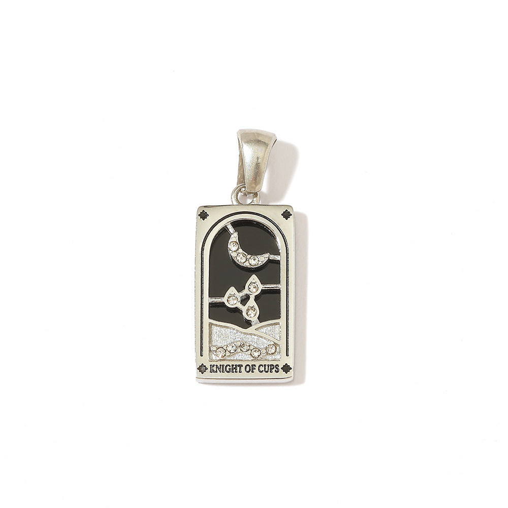 Wholesale Stainless Steel Gold Tarot Card Pendant