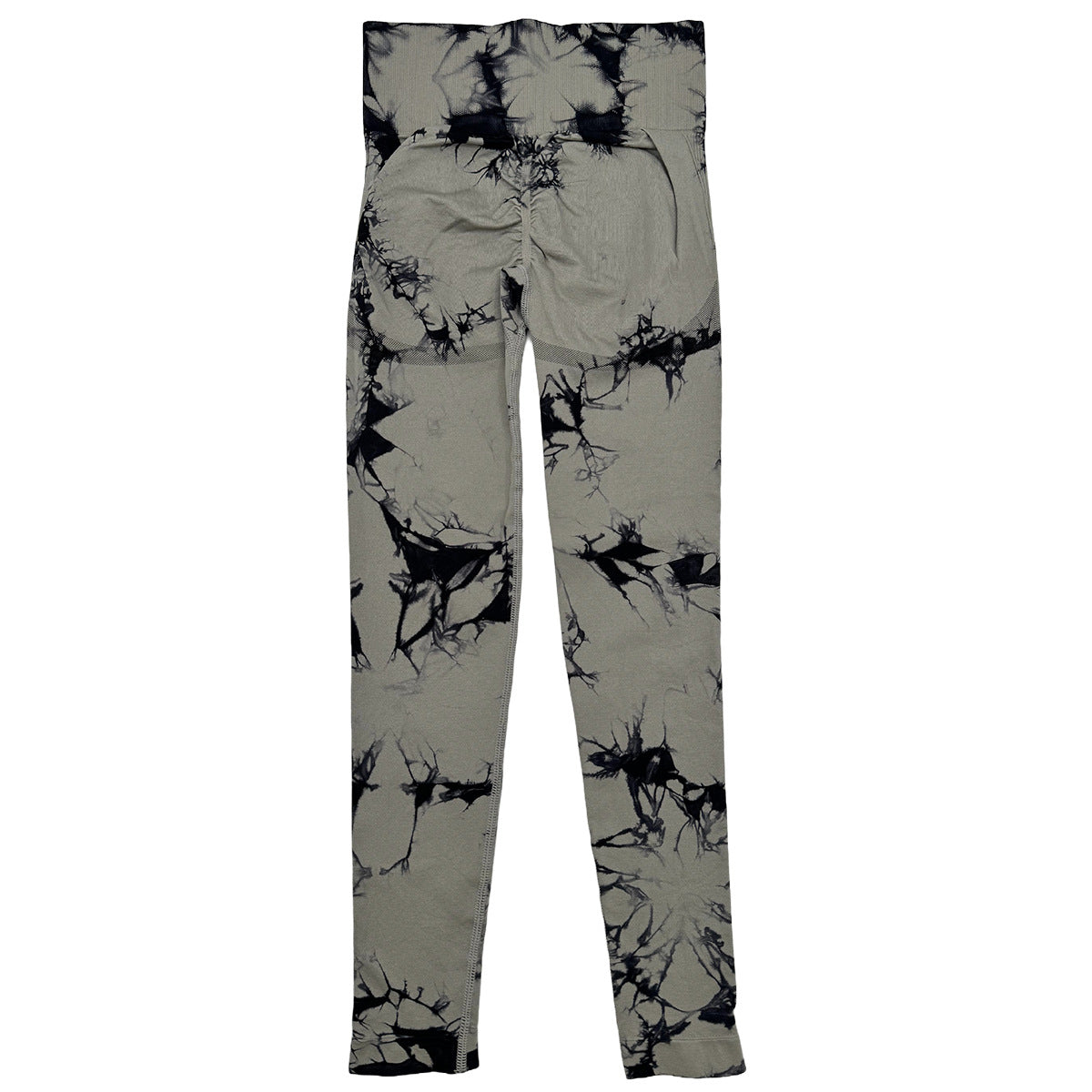 Wholesale new quick-drying tie-dyed yoga pants seamless stretch tight sports pants Peach Hip lifting fitness pants