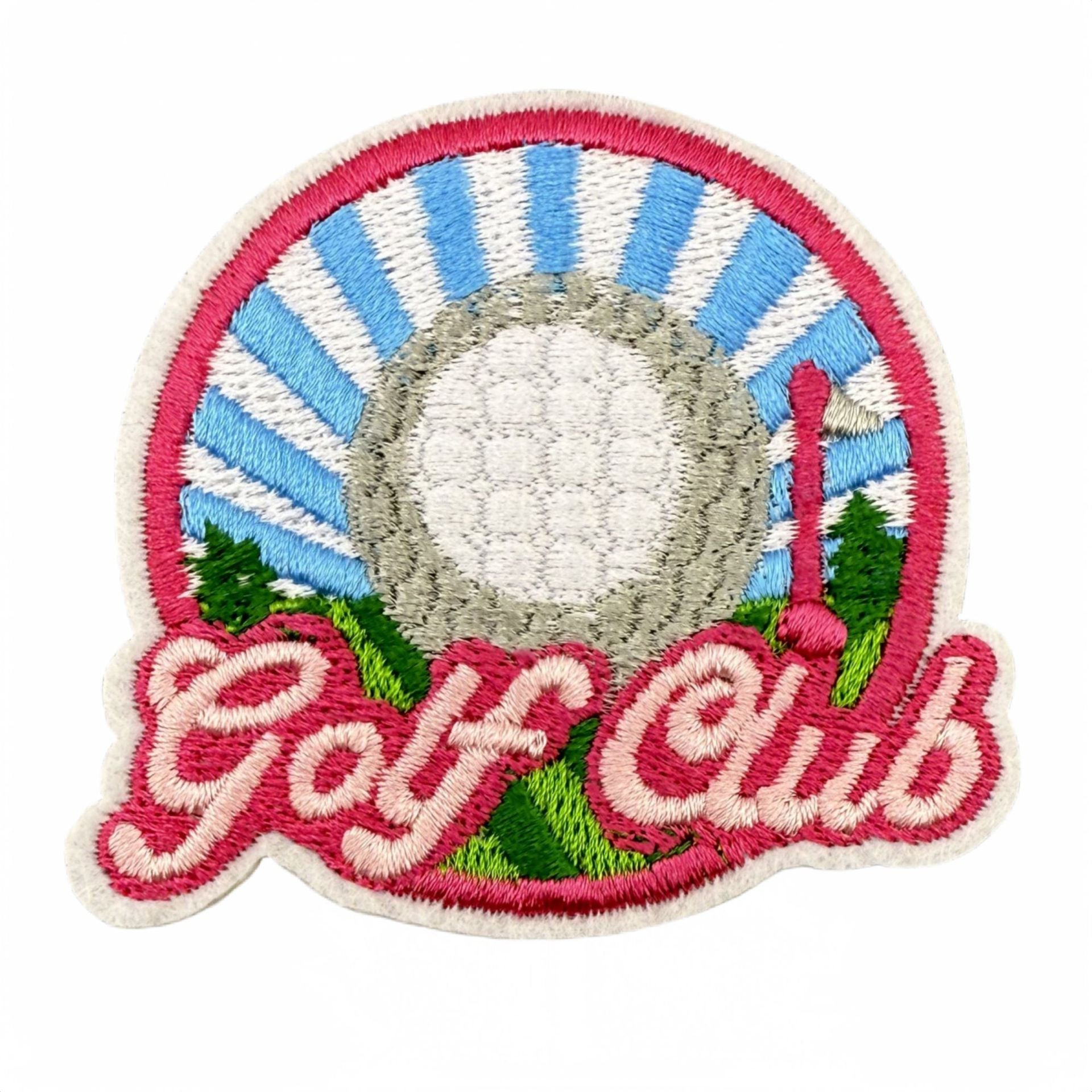 Wholesale Cartoon Sports Golf Pink Series Embroidery DIY Patches