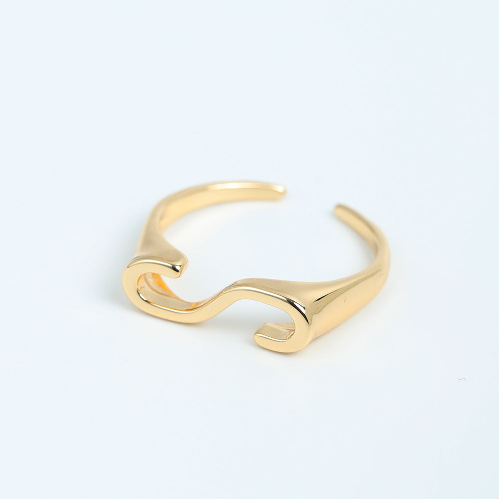 Wholesale Copper 26 Letter Open Ring